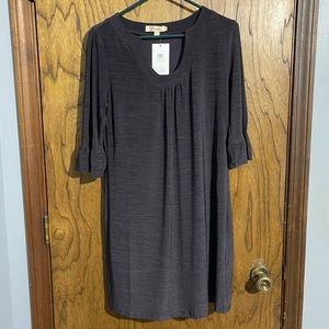 NWT. Aryeh boutique dress. Super soft and flattering! Medium. Dark gray.